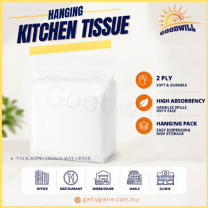 2-Ply Hanging Kitchen Tissue for kitchens and food preparation areas